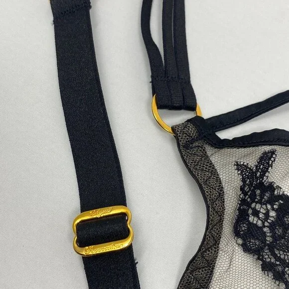 Agent Provocateur Demelza Black Bra 34E NWT